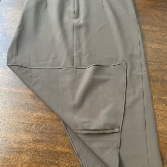 NWT Zara Pencil Maxi Side Slit Brown Skirt Ruched Zip Size XL Resort Cruise - Picture 10 of 13